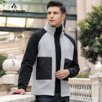 迪伽默 男士抓绒衣夹克外套百搭简约时尚休闲舒适