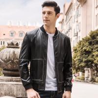 迪伽默 男士皮衣百搭简约纯色休闲帅气