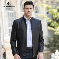 迪伽默 意大利VDG 男士立领简约休闲皮衣外套
