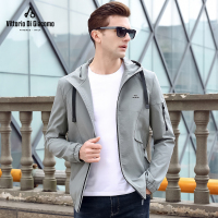 迪伽默 男款时尚休闲连帽系绳百搭夹克 3色可选