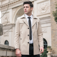 迪伽默 VDG秋季商务休闲中长款纯色男士风衣男士外套