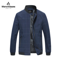 迪伽默 男士夹克时尚休闲百搭格子外套