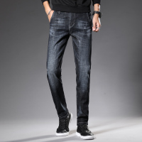 迪伽默 水洗微弹猫须长裤子男士牛仔裤