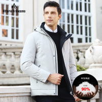 迪伽默 意大利VDG 短款连帽羽绒服男士时尚休闲保暖外套