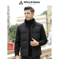 迪伽默 意大利VDG 男士立领羽绒服简约时尚针织袖 2色可选