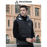 迪伽默 羽绒马甲男士短款连帽时尚休闲冬装 2色可选