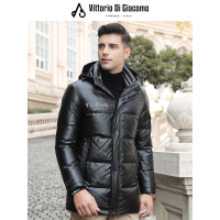 迪伽默 男士时尚亮面90白鸭绒羽绒服 2色可选