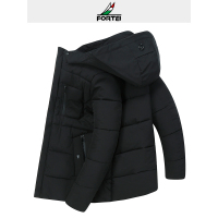FORTEI富铤 男士加棉保暖带帽中长款棉衣 2色可选