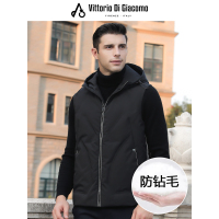 迪伽默 连帽短款羽绒马甲简约百搭休闲 2色可选