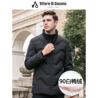 迪伽默 男士立领白鸭绒防钻绒简约休闲羽绒服 3色可选