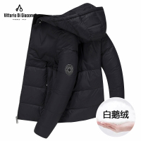【白鹅绒】迪伽默 意大利VDG 男士连帽加厚休闲羽绒服 5色可选