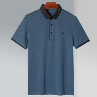 2020新款夏季男士t恤无缝压胶微弹短袖运动polo衫男式Polo衫