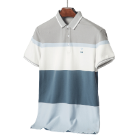 2020夏季男士撞色提花螺纹翻领短袖男式T恤男polo衫男式Polo衫