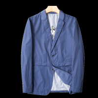 2020年新款纯色平驳领男士商务休闲西装外套时尚男式西服