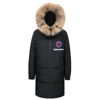 冰洁 情侣款鹅绒羽绒服加厚中长款冬季极寒保暖帅气防风毛领外套