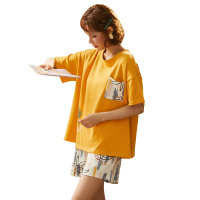 迪奥 2020夏季短袖短裤学生可爱韩版棉质两件套装薄款家居服