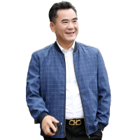 冰洁 爸爸春秋装外套中年男装中老年人夹克男士成熟稳重春秋季上衣