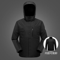 迪伽默 【内胆可脱卸】2020秋季新款冲锋衣男外套时尚简约男式户外上衣