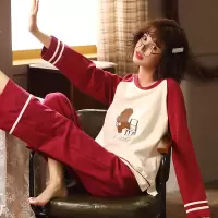 迪奥 女士居家休闲套装时尚拼接套头宽松可爱睡衣女