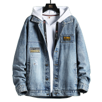 AEMAPE苹果 牛仔外套男士秋季潮牌休闲百搭夹克青年时尚上衣