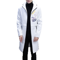 CARTELO 男士风衣中长款秋季连帽新款帅气学生时尚外套潮