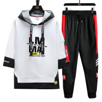 CARTELO 男士休闲连帽卫衣2020秋季新款潮流百搭七分袖卫衣男