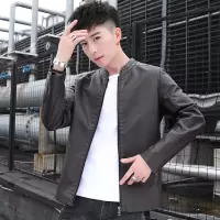 AEMAPE苹果 男士秋季皮衣潮流休闲时尚有型男士立领皮衣夹克