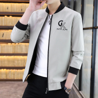 CARTELO 秋季夹克男士短款CK图案潮流个性风韩版