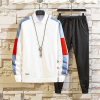 AEMAPE苹果 秋季休闲运动套装男士圆领休闲百搭时尚拼色