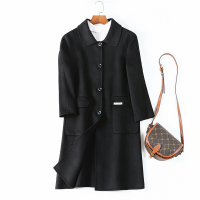 冰洁 2020冬季女士新款毛呢大衣中长款时尚简约气质通勤百搭
