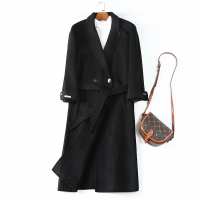 冰洁 2020秋季新款女装中长款外套简约毛呢气质通勤时尚百搭