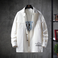 CARTELO 秋季新品棉质时尚工装衬衫透气顺滑青年长袖衬衫男