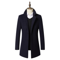 冰洁 毛呢外套男中长款休闲毛呢大衣冬季潮男装百搭舒适保暖