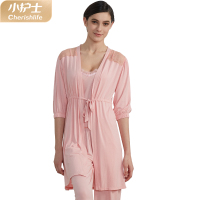 小护士2019年春夏新款家居服套装睡衣女夏季莫代尔6件套