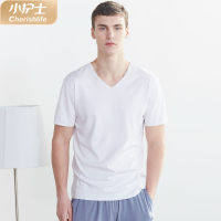 小护士2019年春夏新款睡衣男士蚕丝棉短袖T恤 休闲家居服CSD001