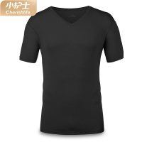 小护士睡衣男2019年春夏新款薄款莫代尔V领基础打底衫宽松舒适短袖T恤XAD021