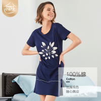 小护士睡裙女士睡衣家居服纯棉中长款可外穿内衣JMQ012