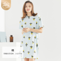 小护士睡裙女精棉睡衣短袖休闲卡通印花可外穿女士家居服JJQ018