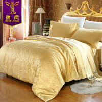 瑞凤桐乡100桑蚕丝四件套印花真丝四件套