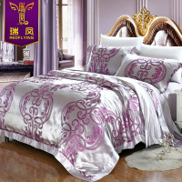 瑞凤桐乡100桑蚕丝四件套 床上用品色泽提花真丝四件套