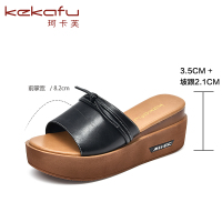 珂卡芙拖鞋女2019春新款夏时尚外穿凉拖韩版百搭凉鞋厚底松糕鞋女