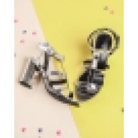 珂卡芙夏季新款高跟时尚露趾凉鞋百搭T型金属搭扣女款凉鞋女