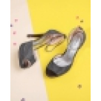 珂卡芙夏季新款鱼嘴鞋高跟女士凉鞋时尚女鞋金属扣女款凉鞋