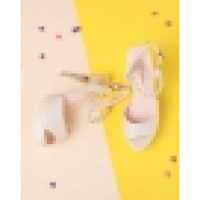 珂卡芙夏季新款高跟时尚珍珠露趾凉鞋舒适细跟一字扣女款凉鞋女