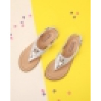 珂卡芙夏季新款平跟时尚露趾凉鞋百搭罗马风夹趾女款凉鞋女