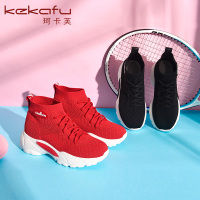 珂卡芙休闲鞋女2019秋季新款女学生韩版潮百搭女鞋轻便透气运动鞋