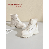 珂卡芙高帮女鞋网红百搭厚底ins休闲坡跟女鞋秋鞋鞋子女2019潮鞋