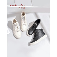 珂卡芙韩版女靴2019冬季新款平底休闲女鞋网红高帮百搭鞋