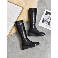 珂卡芙长筒靴女时装靴2019冬季新款百搭网红瘦瘦靴女粗跟高筒长靴