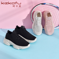 珂卡芙2019秋季新款学院风透气百搭运动鞋韩版潮舒适厚底老爹鞋